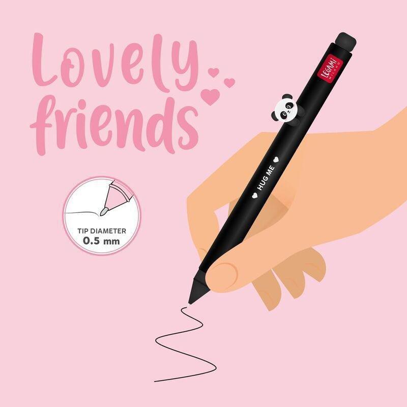 Legami Gel Pen with Animal Decoration - Lovely Friends - Panda, , large image number 1