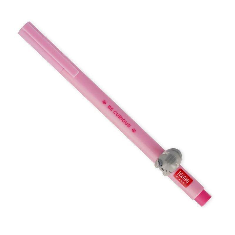 Legami Gel Pen with Animal Decoration - Lovely Friends - Kitty, , large image number 0