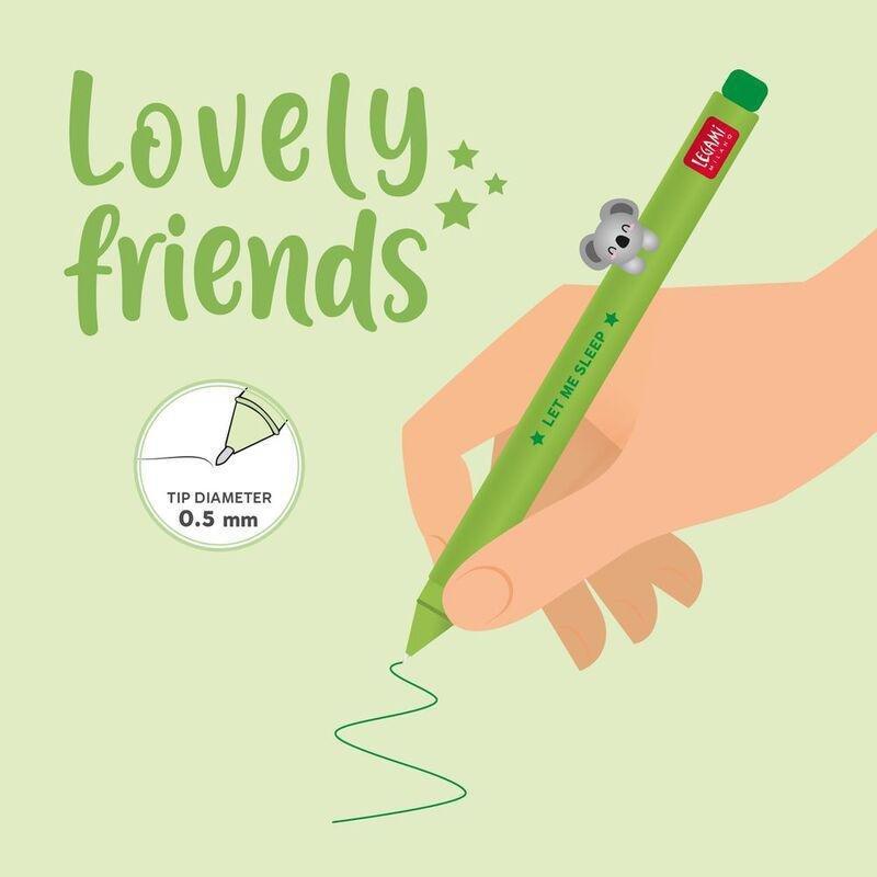 Legami Gel Pen with Animal Decoration - Lovely Friends - Koala, , large image number 1