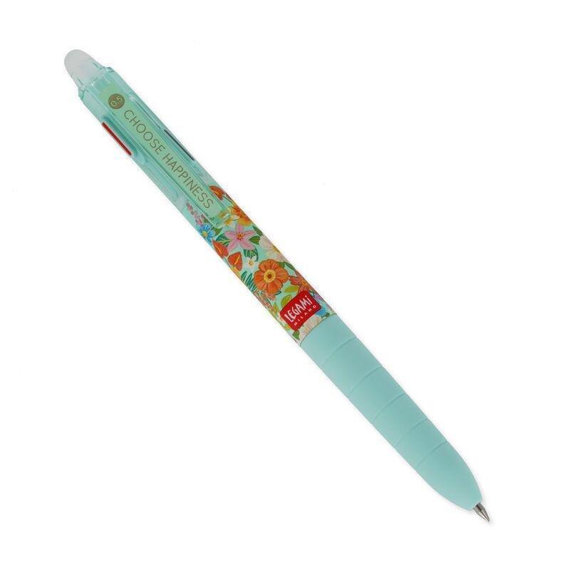 Legami Make Mistakes - 3-Color Ballpoint Pen - Flowers, , medium