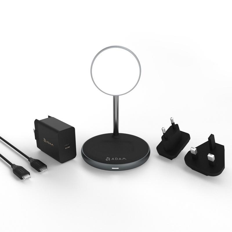 Adam Elements Omnia M2 Magnetic 2-in-1 Wireless Charger with Power Adapter, , large image number 2