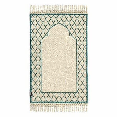KHAMSA - Khamsa Oragnic Cotton Prayer Mat (118 x 60 cm) - Blue