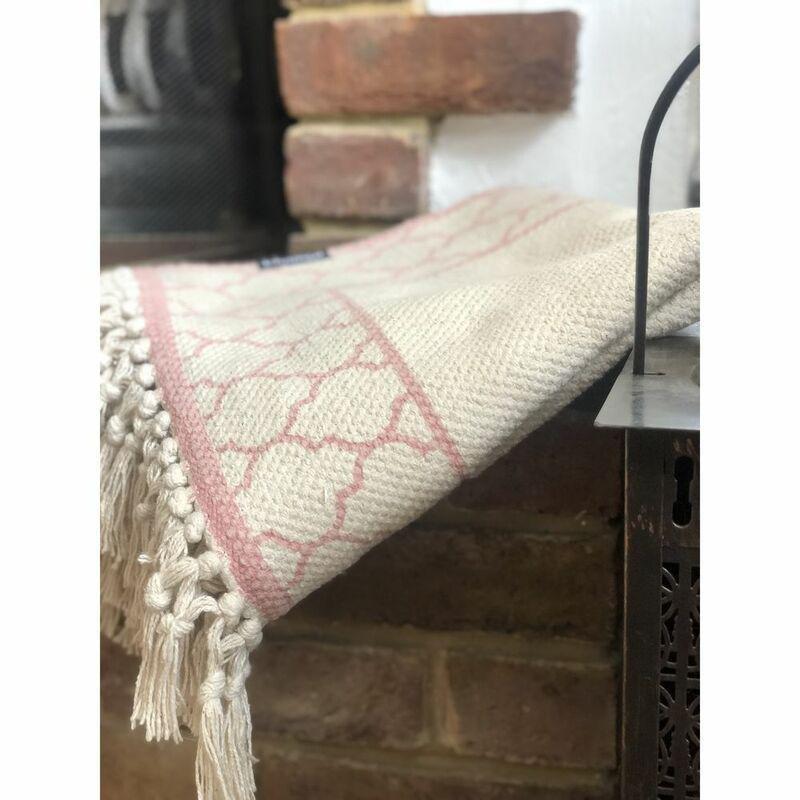 Khamsa Organic Cotton Prayer Mat (118 x 60 cm) - Pink, , large image number 1