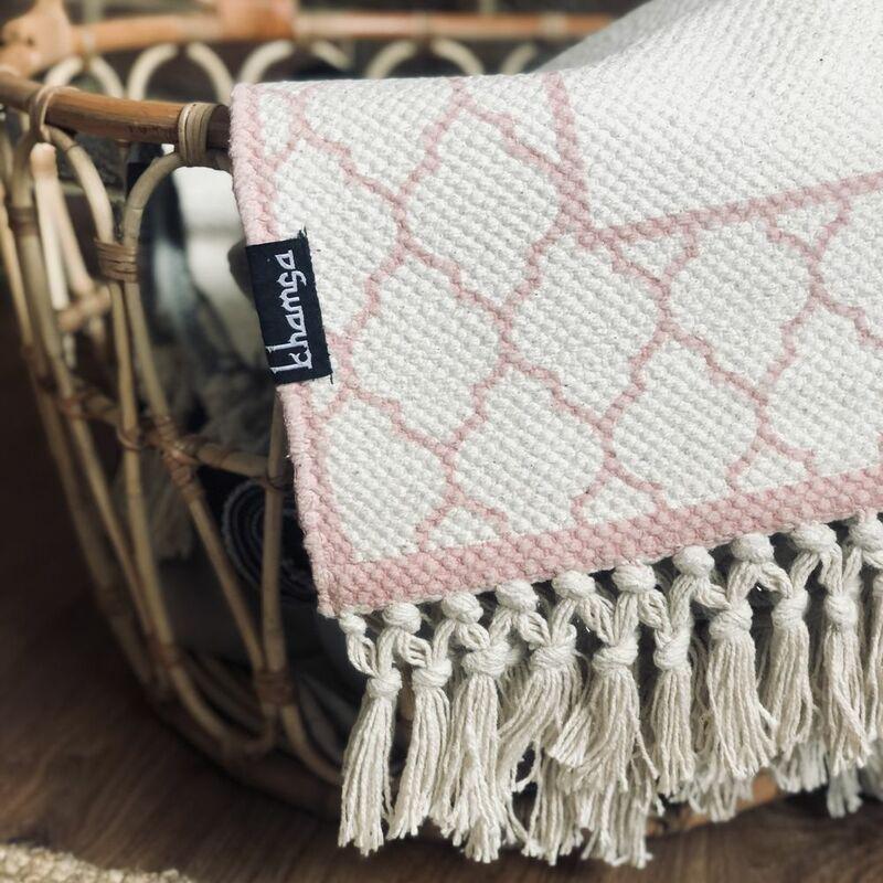 Khamsa Organic Cotton Prayer Mat (118 x 60 cm) - Pink, , large image number 4