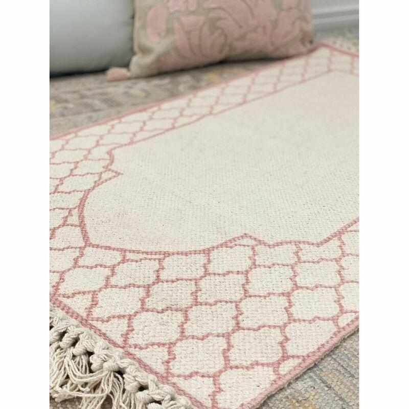 Khamsa Organic Cotton Prayer Mat (118 x 60 cm) - Pink, , large image number 5