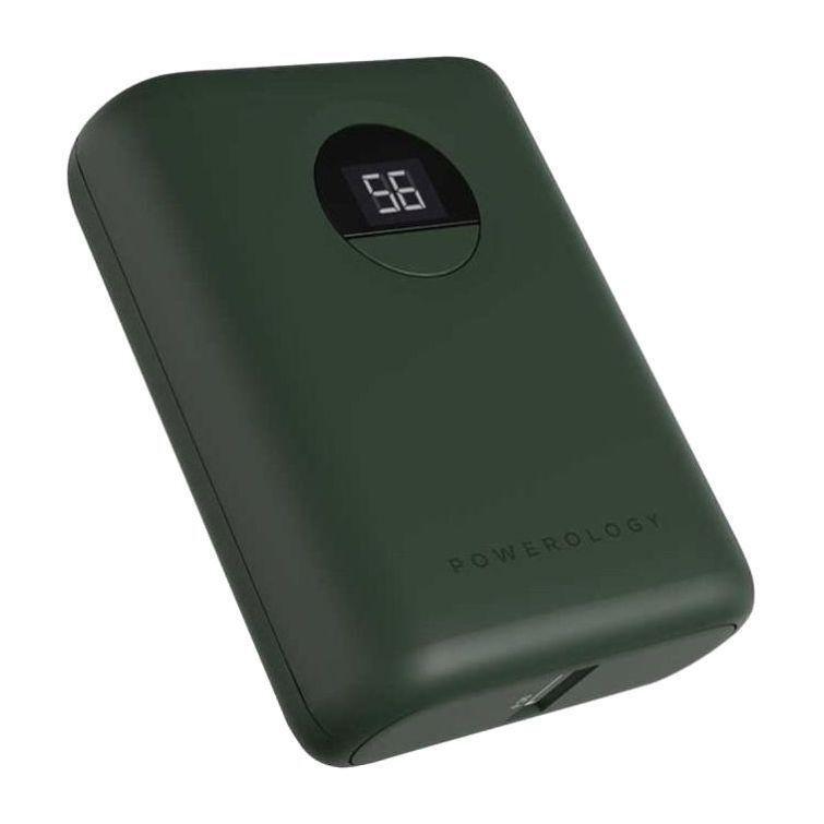 Powerology 10000mAh 18W PD & Qc3.0 USB-A/USB-C Power Bank Green, , large image number 0