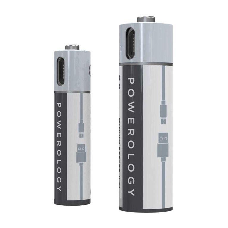 Powerology AA USB Rechargeable Battery (Pack of 4), , large image number 0