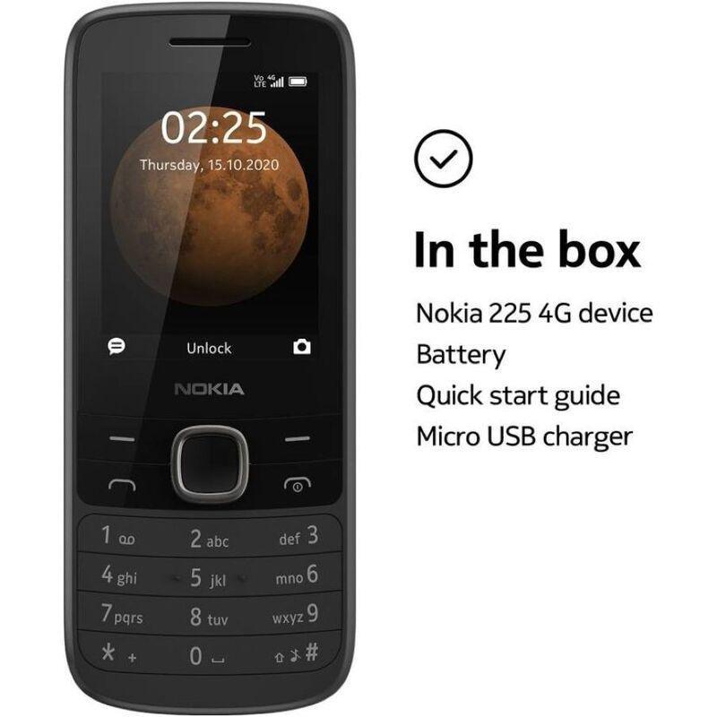 Nokia 225 4G Mobile Phone Ta-1279 128Mb/64Mb/Dual Sim - Black, , large image number 2