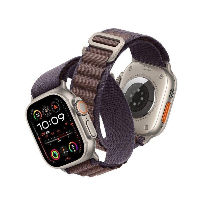 Hyphen Watch Strap For Apple Ultra 2/Ultra 49mm - Nylon Loop - Medium - Indigo, , large image number 3