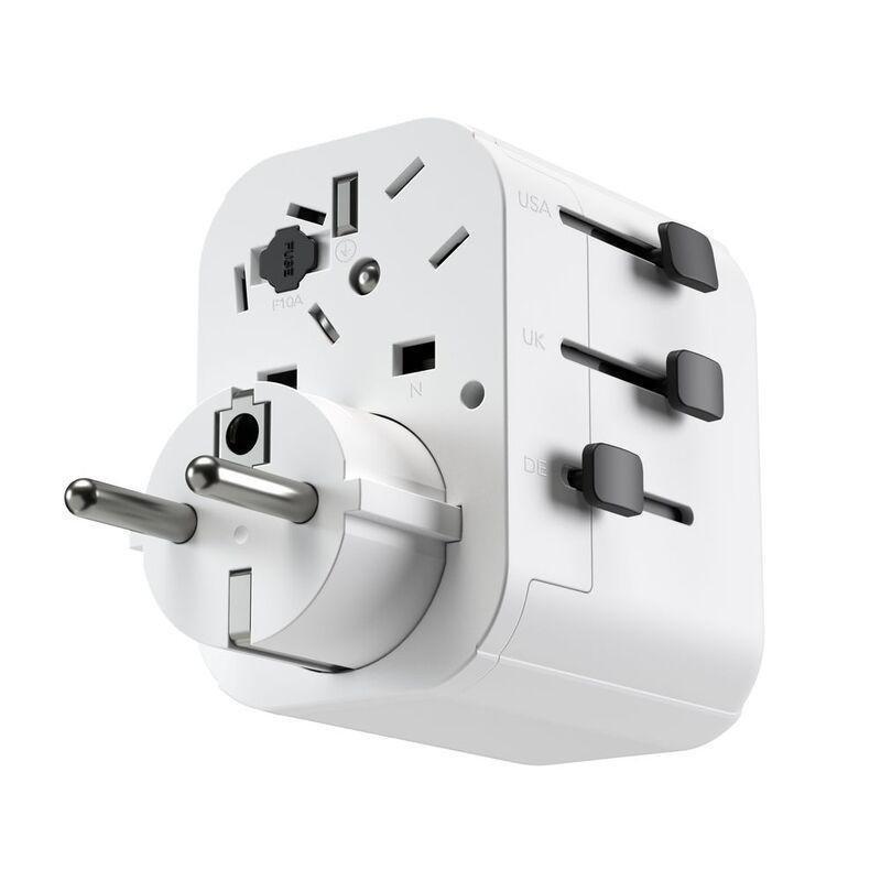 VonmAhlen Unity One World Travel Adapter - White, , medium