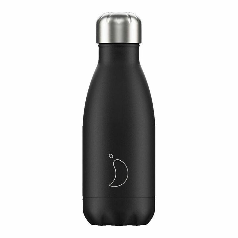 Chilly's Monochrome Water Bottles 260ml Black, , large image number 0