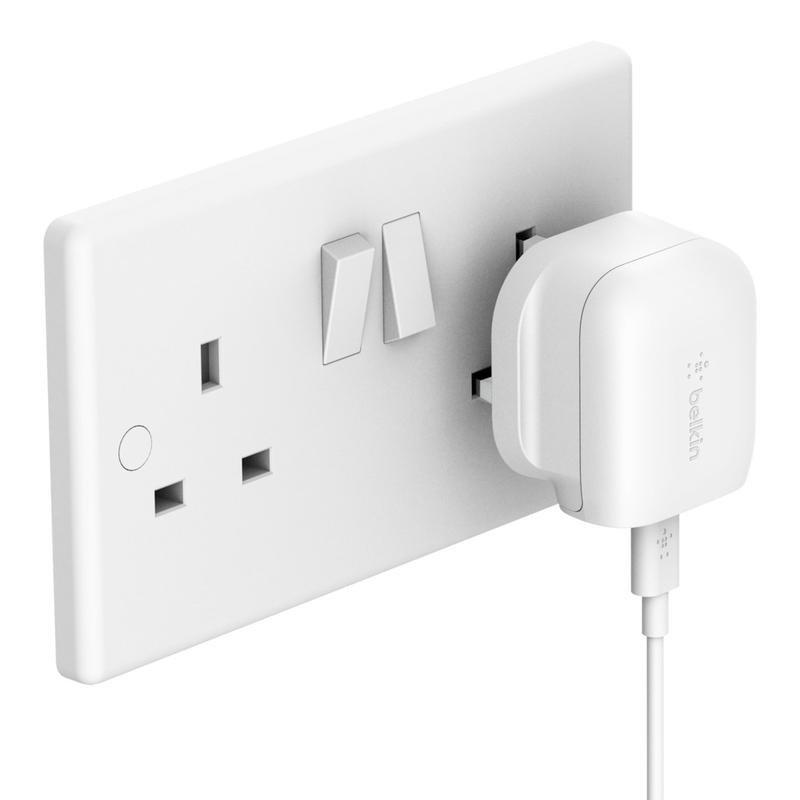 Belkin Boost Charge 20W USB-C Pd Wall Charger + USB-C To Lightning Cable White, , large image number 3