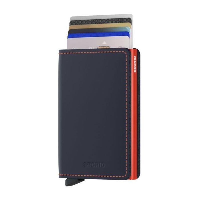 Secrid Slimwallet - Matte Leather - Night Blue/Orange, , medium
