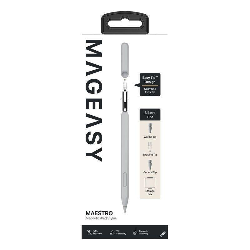MagEasy Maestro Magnetic iPad Stylus Pencil - White, , large image number 1