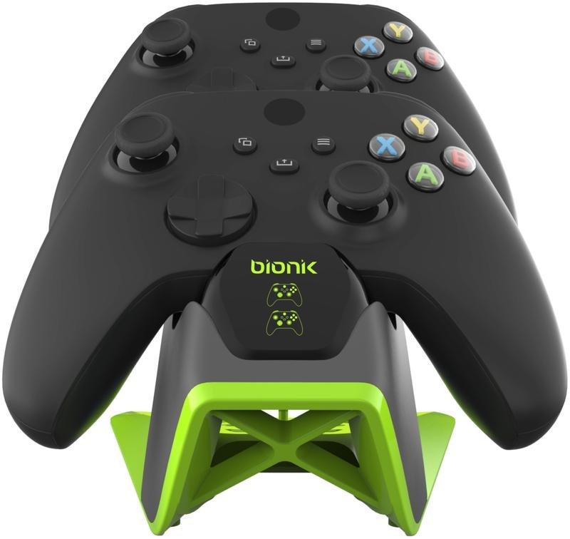 Bionik Power Stand for Xbox Series X Grey/Green, , large image number 1