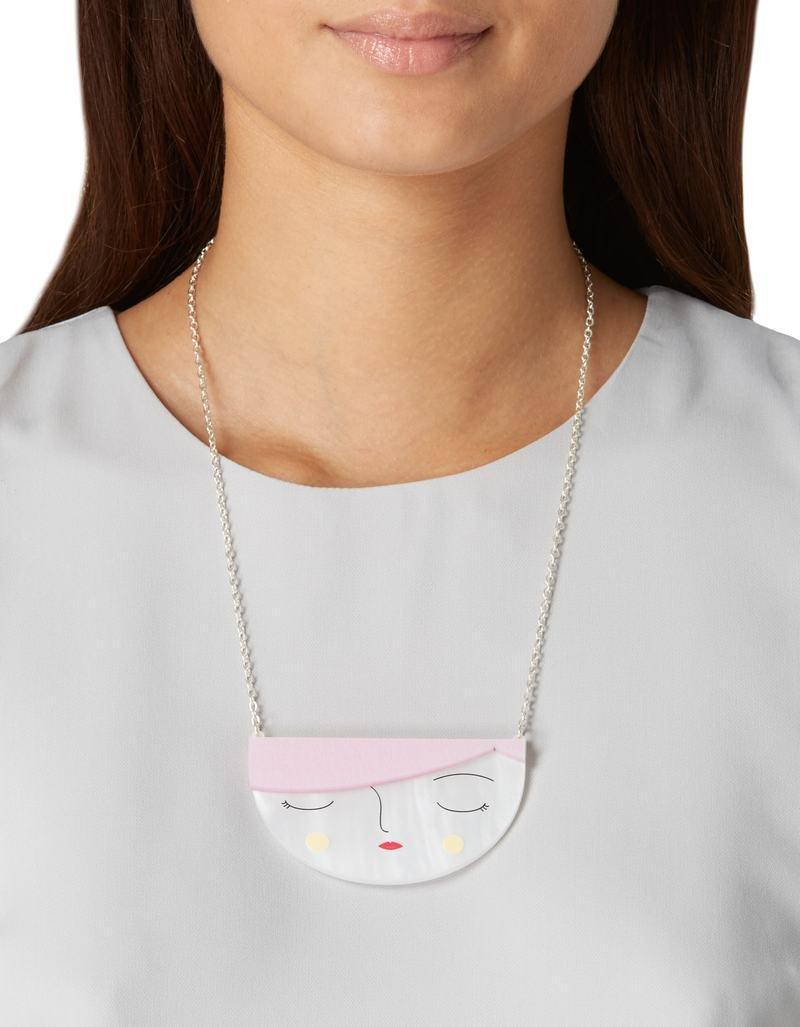 Little Moose Faces Small Face Necklace, , large image number 2