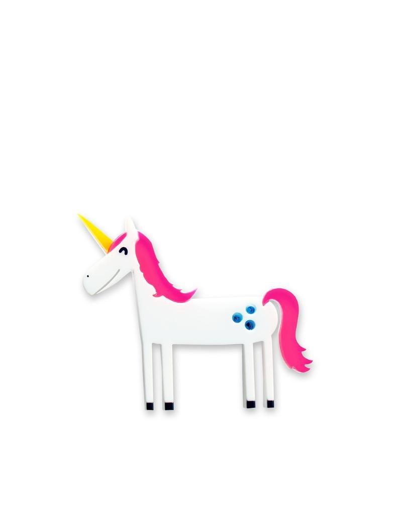 Little Moose Space Unicorn Brooch, , large image number 0