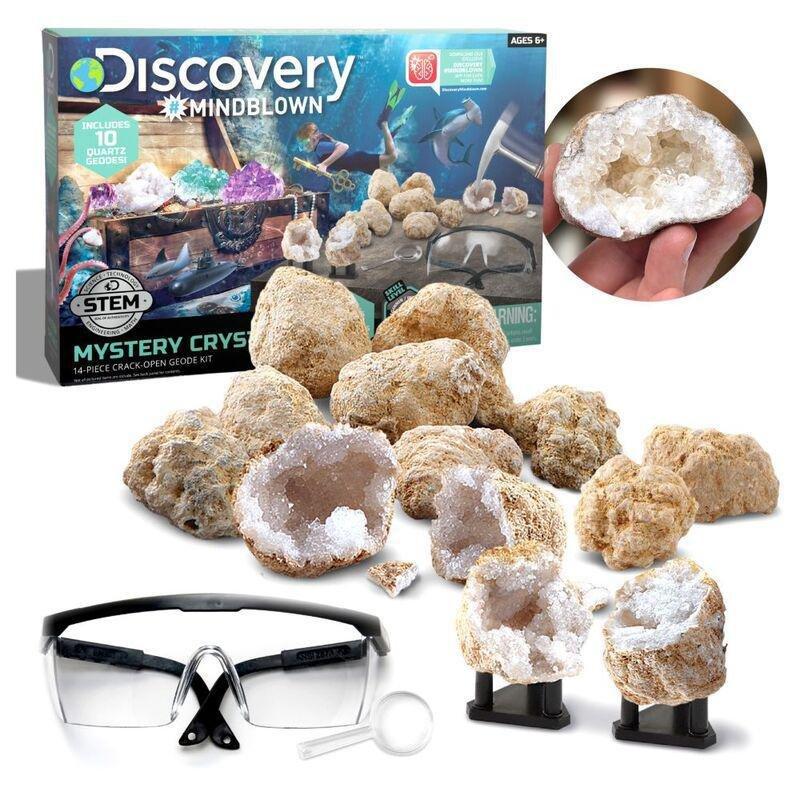 Discovery Mindblown Toy Mystery Crystals Geode Excavation Kit (14 Pieces, , medium