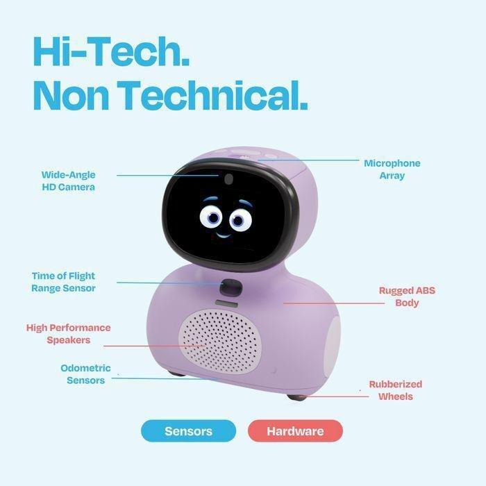 Miko Mini: The Voice First Kids Ai Learning Robot Coach (5-12 Years) - Purple, , large image number 1