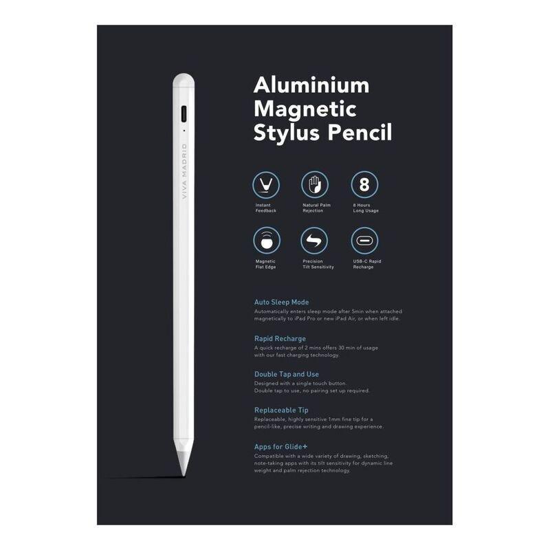Viva Madrid Glide+ Aluminium Magnetic Stylus Pencil White, , large image number 1