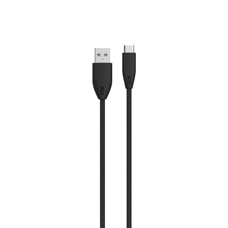 Powerology USB-A to Type-C Braided Cable 1.2M Black, , large image number 0