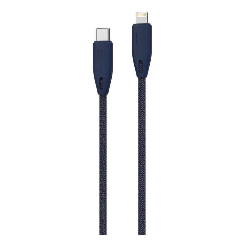 Powerology USB-C to Lightning Braided Cable 2M Blue, , large image number 0
