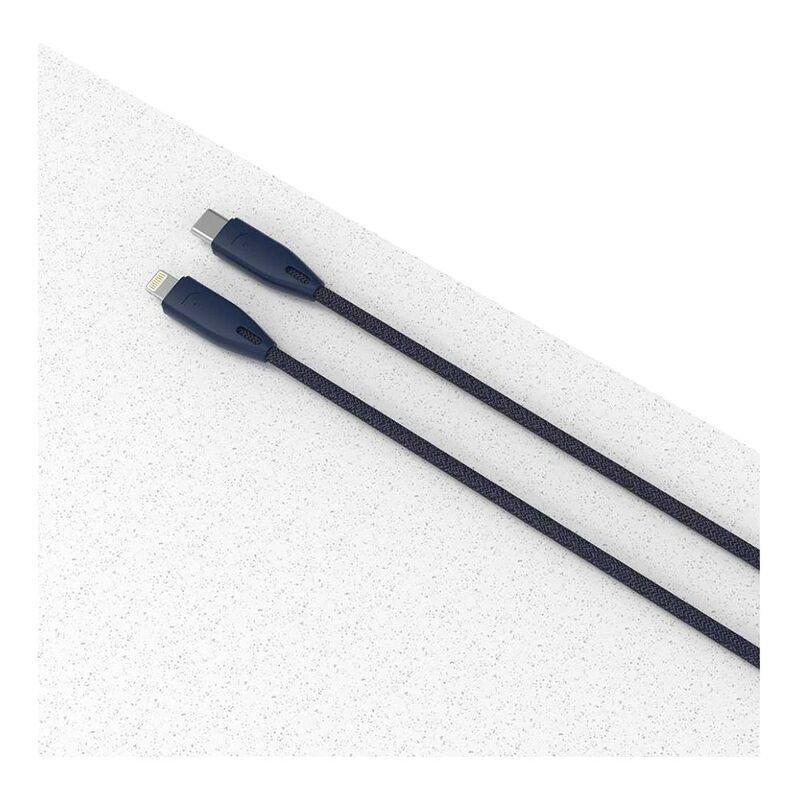 Powerology USB-C to Lightning Braided Cable 2M Blue, , large image number 1