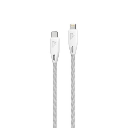 POWEROLOGY - Powerology USB-C to Lightning Braided Cable 2M White