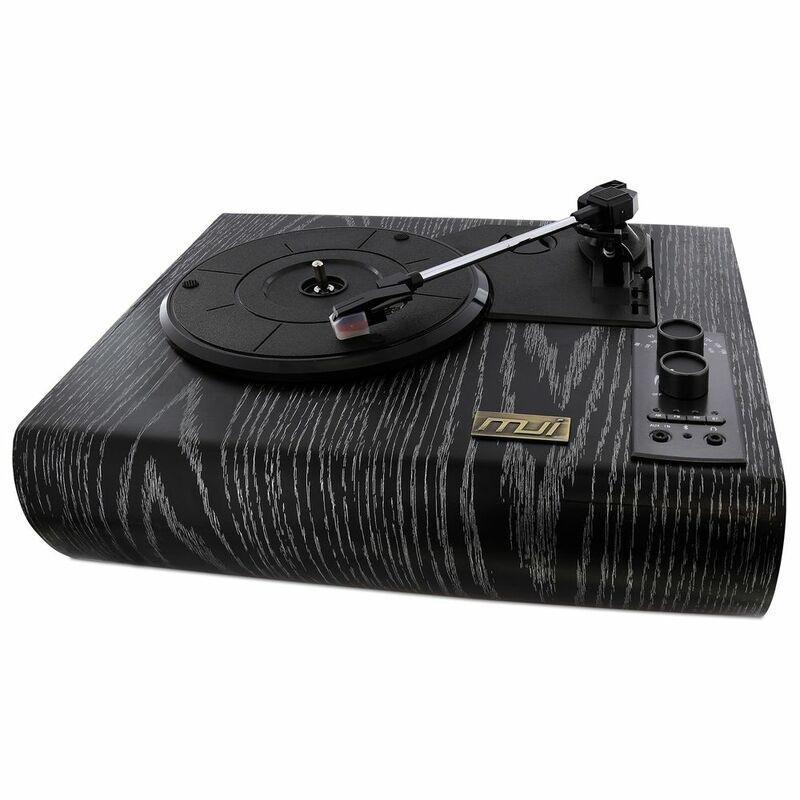 MJI M2012 Belt-Drive Turntable with Built-in Speakers - Black, , large image number 0