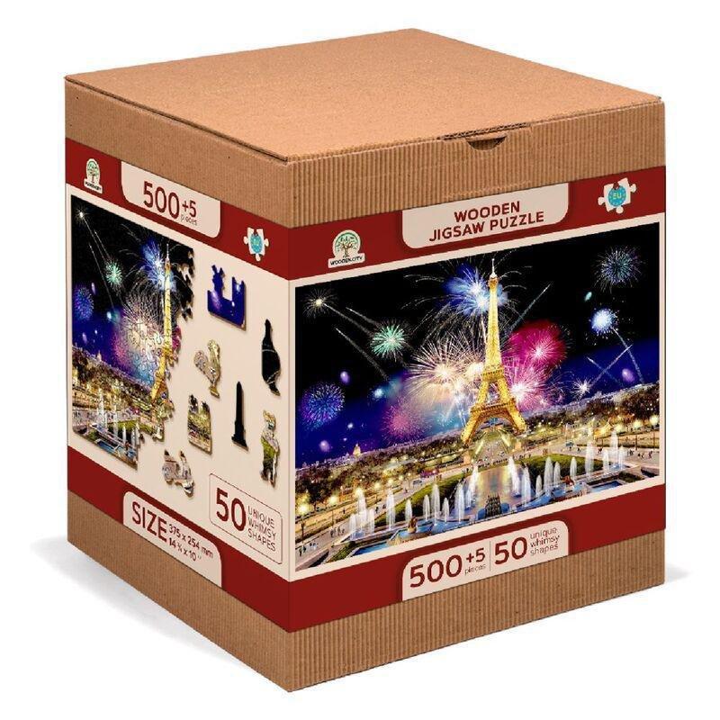 Wooden City Paris By Night L Wooden Jigsaw Puzzle (505 Pieces), , large image number 1