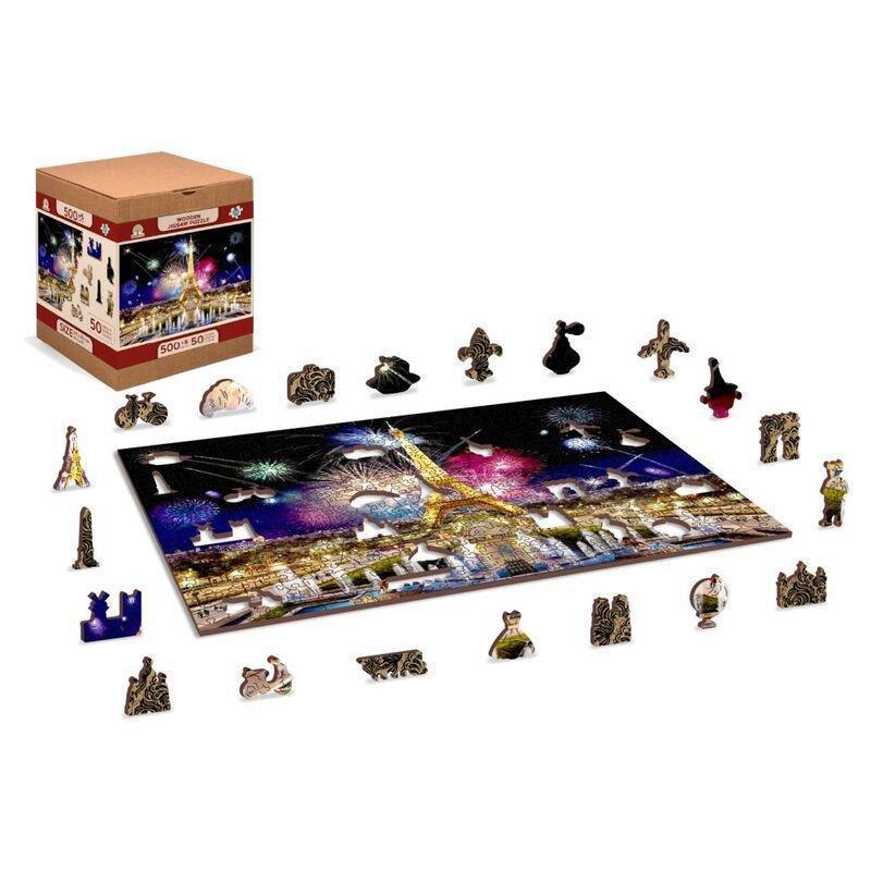 WOODEN CITY - Wooden City Paris By Night L Wooden Jigsaw Puzzle (505 Pieces)