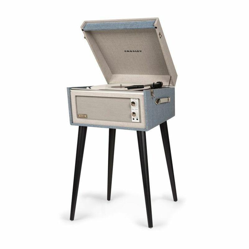Crosley Dansette Bermuda Deluxe Turntable with Built-in Speakers - Tourmaline, , large image number 3