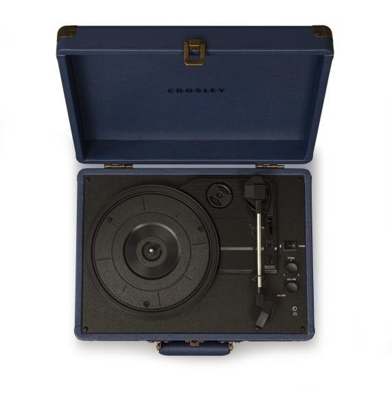 Crosley Cruiser Deluxe Portable Turntable with Built-in Speakers - Navy, , large image number 1