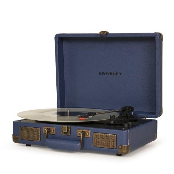 Crosley Cruiser Deluxe Portable Turntable with Built-in Speakers - Navy, , large image number 4