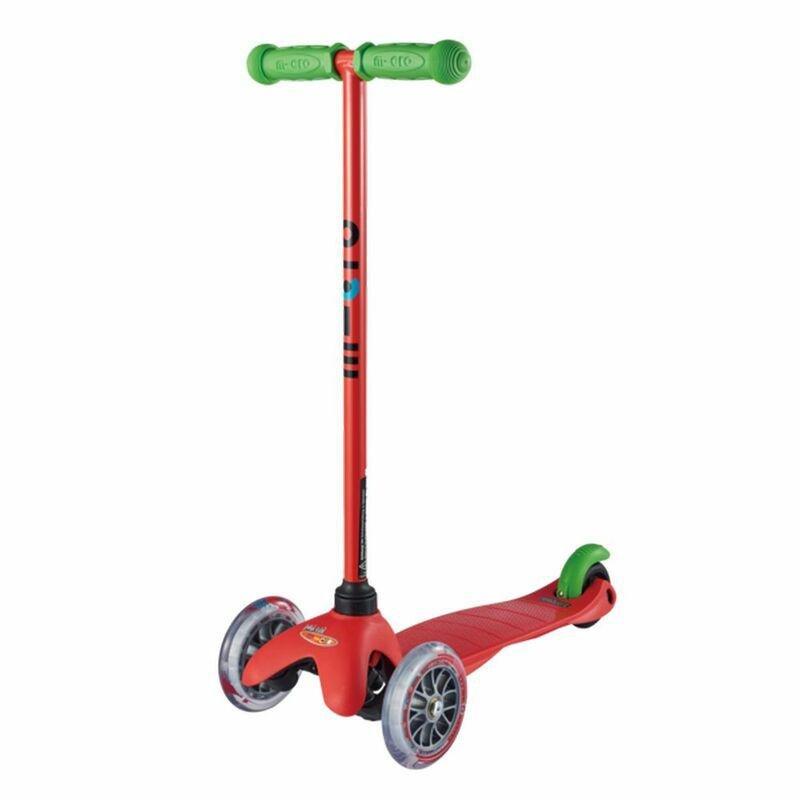 Micro Mini Classic Sporty Led Red/Green Scooter, , large image number 0
