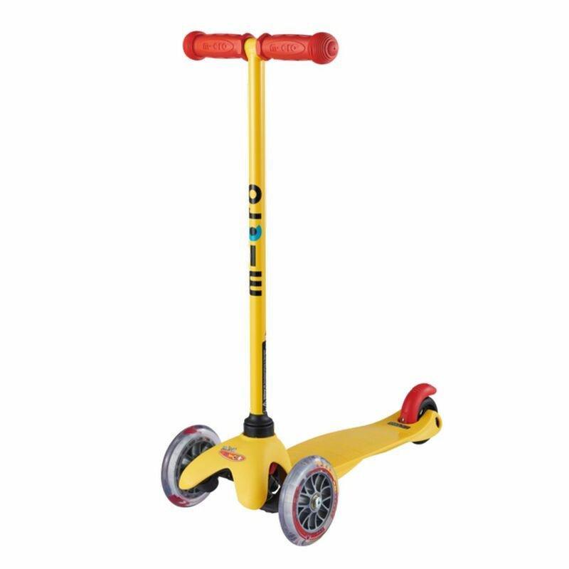 Micro Mini Classic Sporty Led Yellow Scooter, , large image number 0