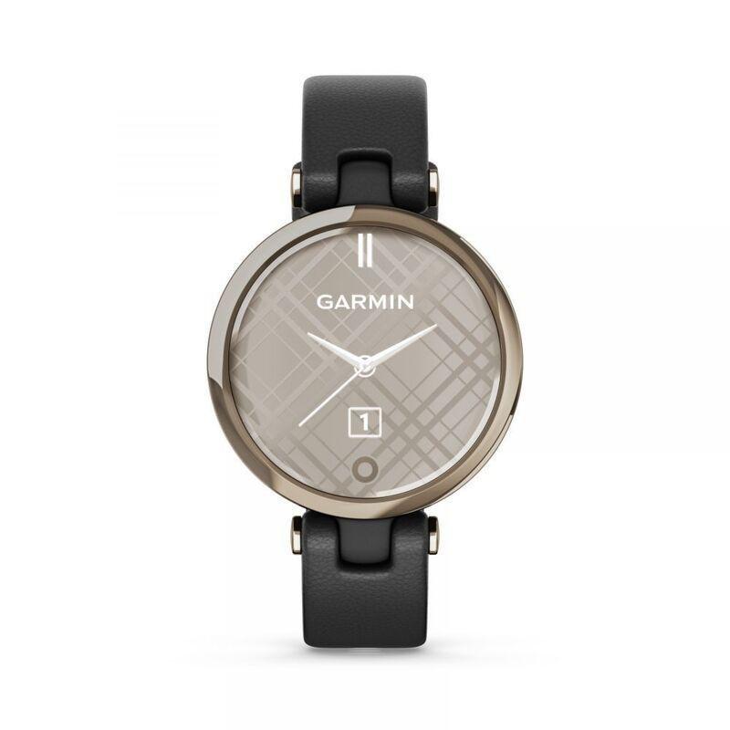 Garmin Lily Classic Cream Gold Bezel with Black Case and Italian Leather Band Smartwatch, , large image number 0