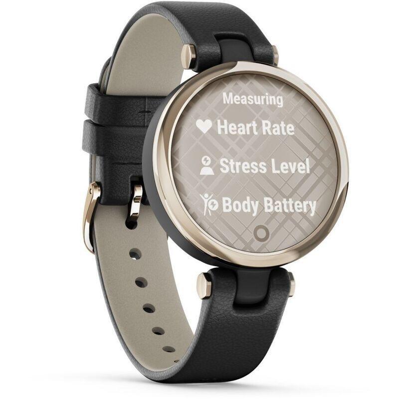 Garmin Lily Classic Cream Gold Bezel with Black Case and Italian Leather Band Smartwatch, , large image number 3