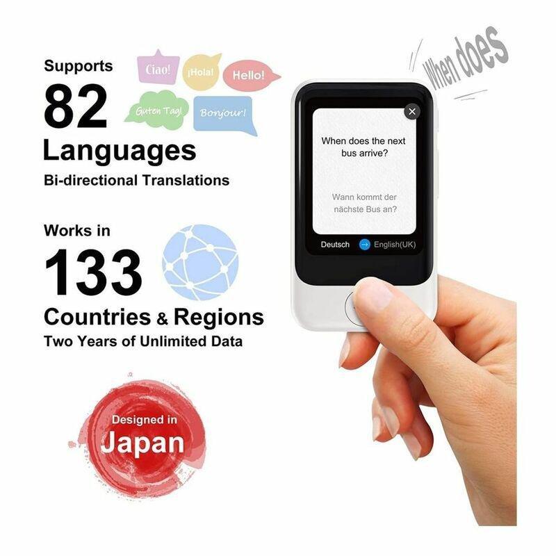 Pocketalk S Portable Language Translator Esim White, , large image number 2