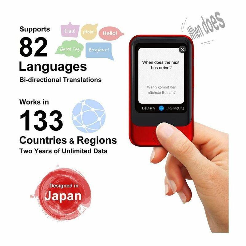 Pocketalk S Portable Language Translator Esim Red, , large image number 4