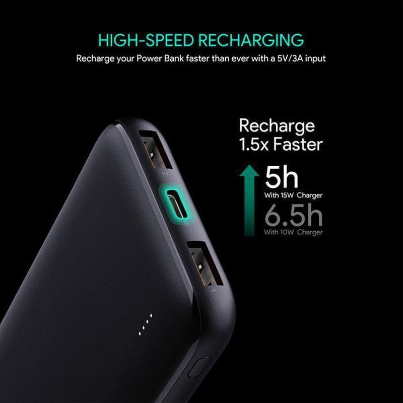 Aukey PB-N73 Slim 10000mAh 15W Power Bank, , large image number 2
