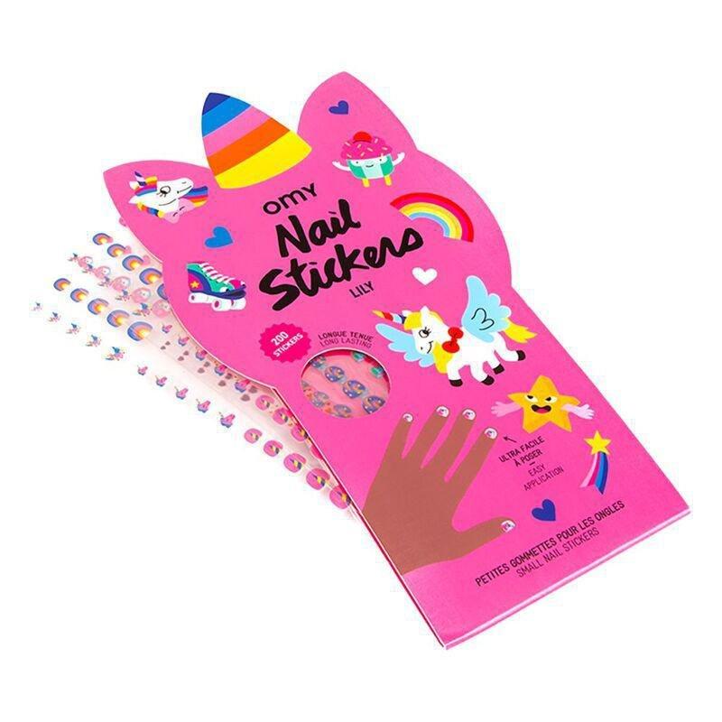 Omy Nail Stickers Lily Pink, , medium