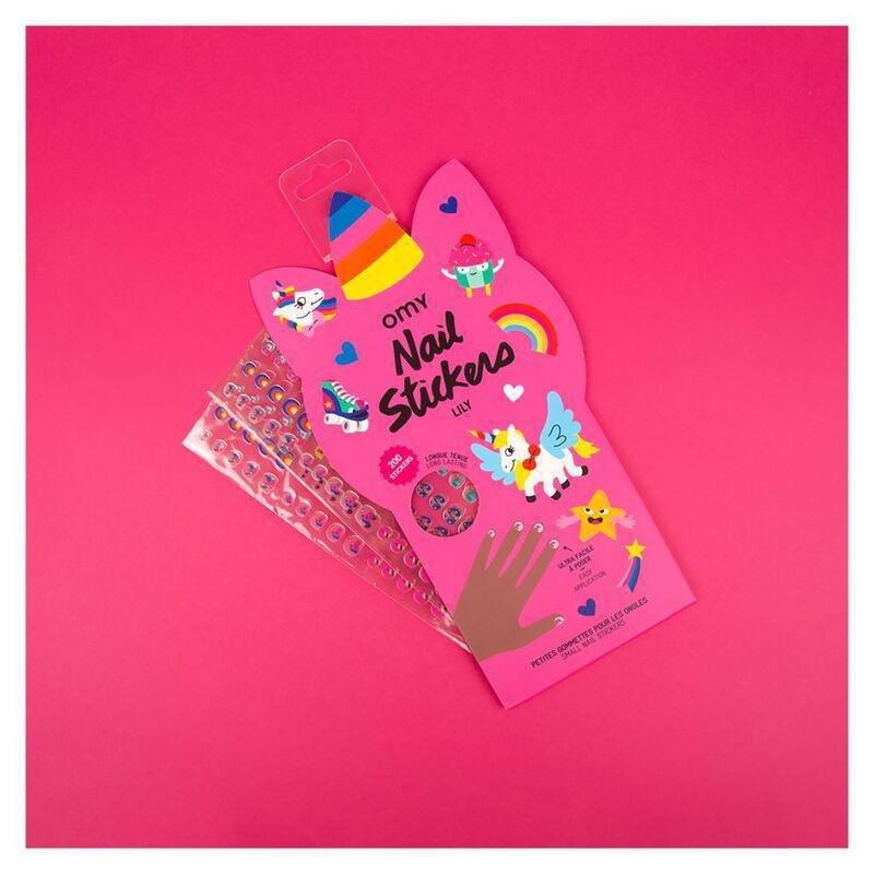 Omy Nail Stickers Lily Pink, , large image number 2