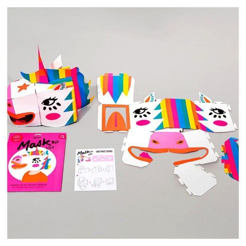 Omy 3D Mask Unicorn Pink, , large image number 1