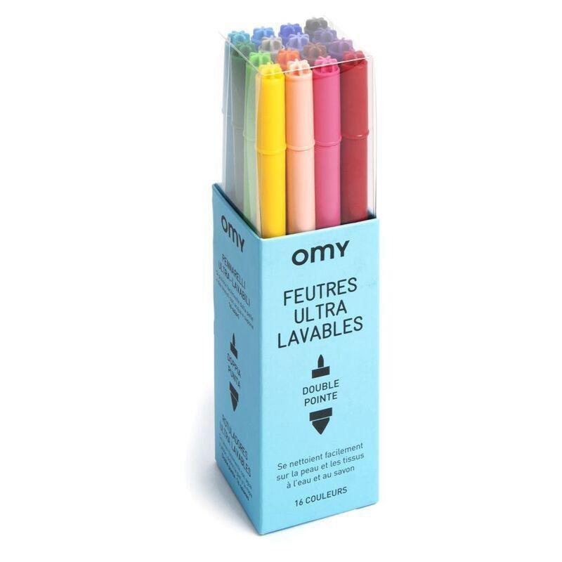Omy Box Of 16 Felt Pen Washable, , large image number 0