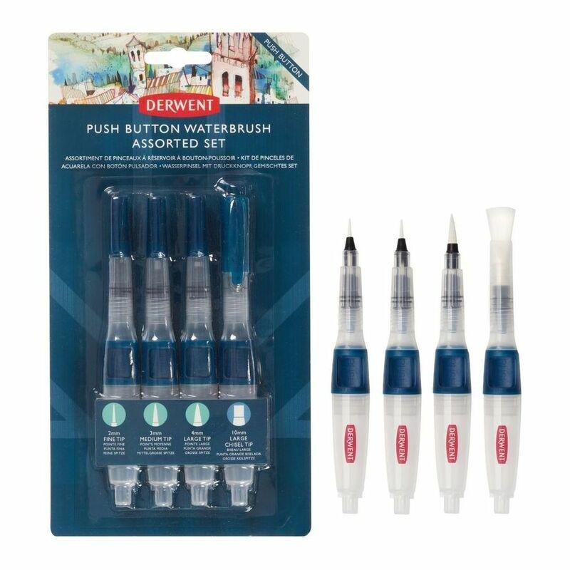 Derwent Push Button Waterbrushes (Set of 4), , large image number 3