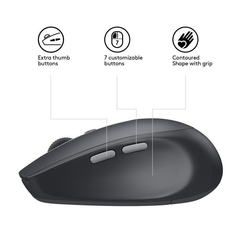 Logitech M590 Wireless Mouse Graphite Multi-Device, , large image number 5