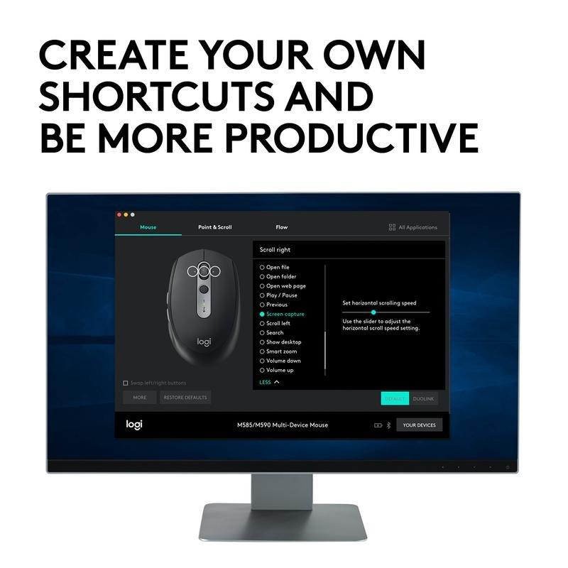 Logitech M590 Wireless Mouse Graphite Multi-Device, , large image number 7