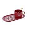ROVATTI - Rovatti Pietra UAE Alto Livello Mug With Ovale Plate Red (Set of 3)