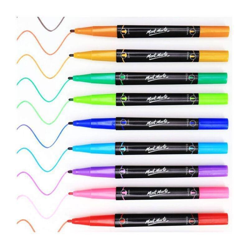 Mont Marte Dual Fine Tip Alcohol Art Markers (12 Pieces), , large image number 1